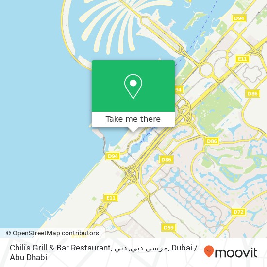 Chili's Grill & Bar Restaurant, مرسى دبي, دبي map