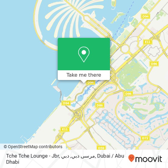 Tche Tche Lounge - Jbr, مرسى دبي, دبي map