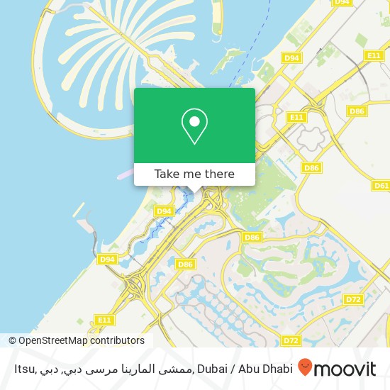 Itsu, ممشى المارينا مرسى دبي, دبي map