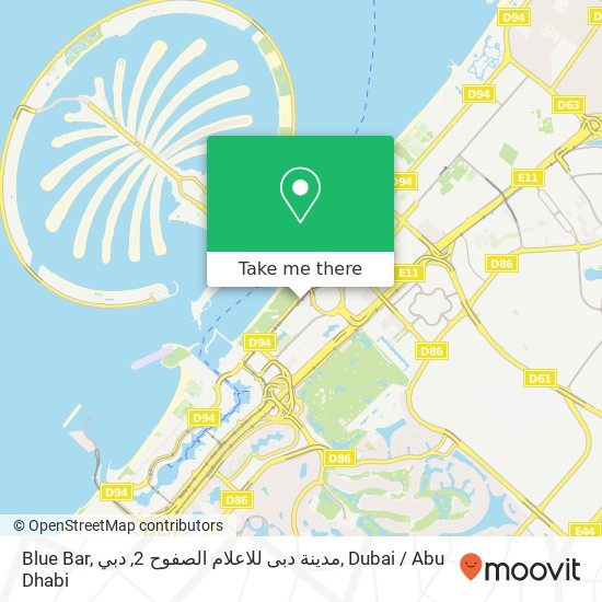 Blue Bar, مدينة دبى للاعلام الصفوح 2, دبي map