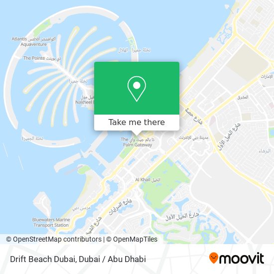 Drift Beach Dubai map