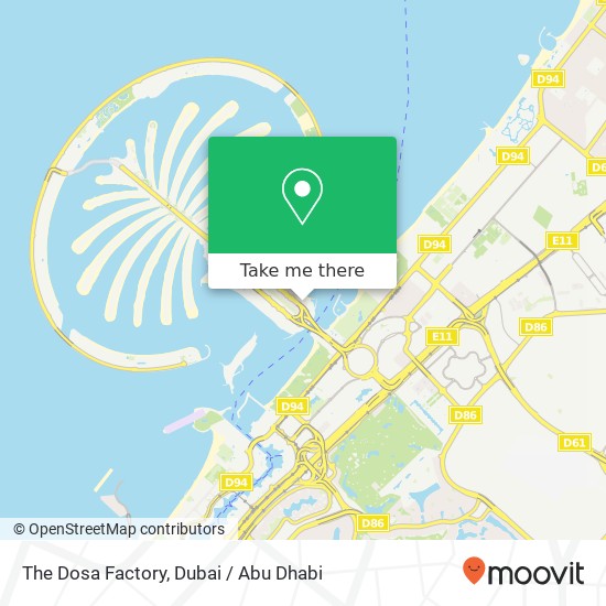 The Dosa Factory, البصري نخلة جميرا, دبي map