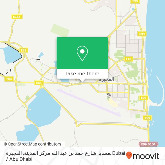 مسايا, شارع حمد بن عبد الله مركز المدينة, الفجيرة map