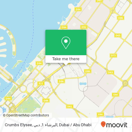 Crumbs Elysee, البرشاء 1, دبي map