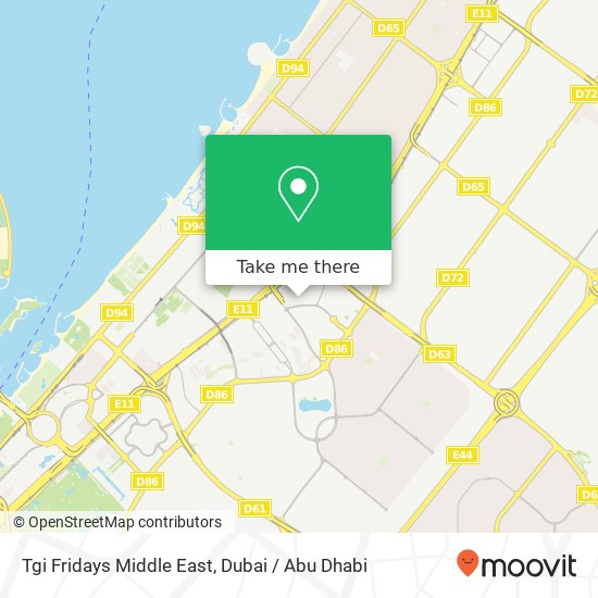Tgi Fridays Middle East map