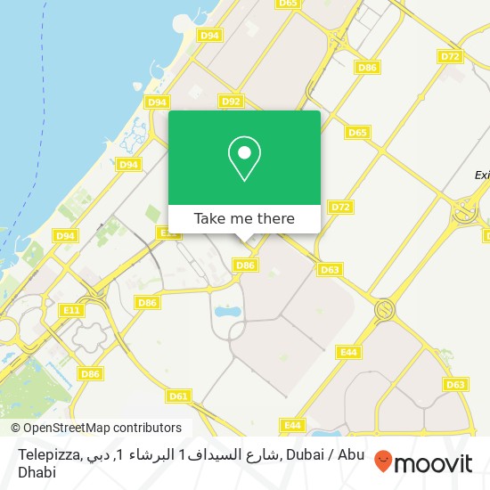 Telepizza, شارع السيداف1 البرشاء 1, دبي map