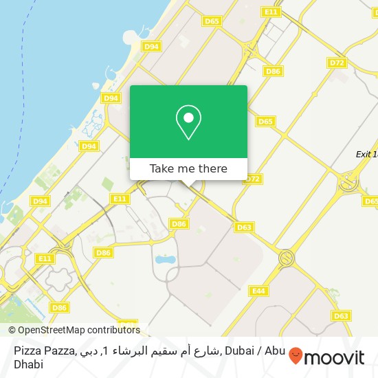 Pizza Pazza, شارع أم سقيم البرشاء 1, دبي map