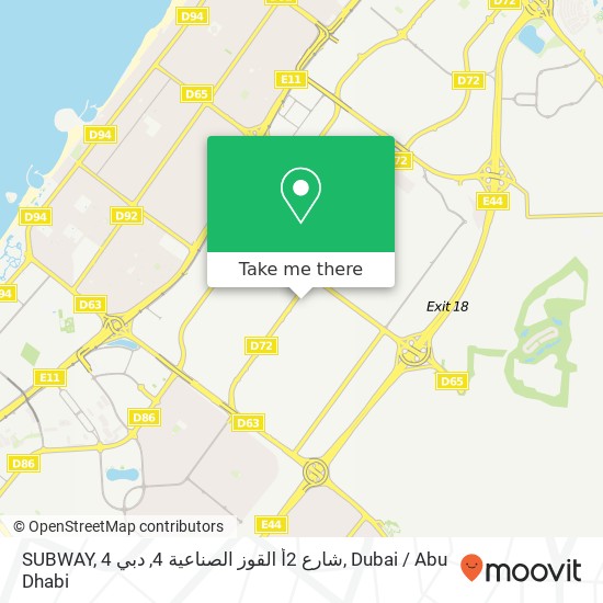 SUBWAY, 4 شارع 2أ القوز الصناعية 4, دبي map