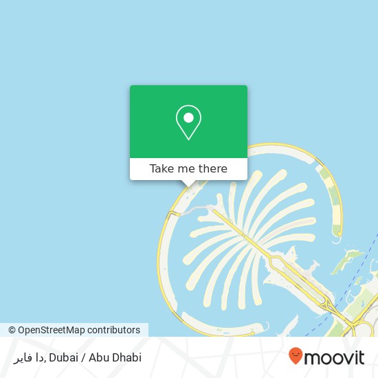 دا فاير, نخلة جميرا, دبي map