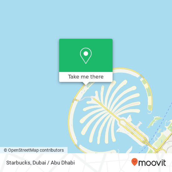 Starbucks, نخلة جميرا, دبي map