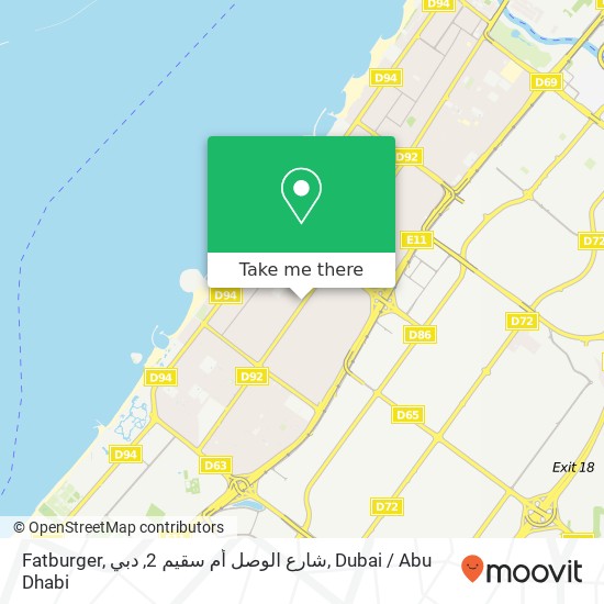 Fatburger, شارع الوصل أم سقيم 2, دبي map