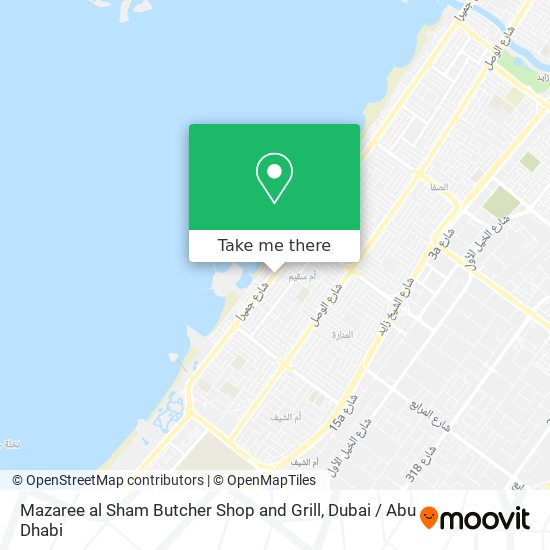 Mazaree al Sham Butcher Shop and Grill map