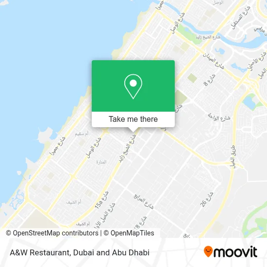 A&W Restaurant map