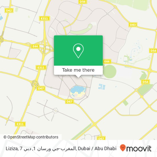 Liziza, 7 المغرب-جي ورسان 1, دبي map