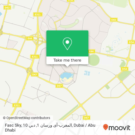 Fasc Sky, 10 المغرب-آى ورسان 1, دبي map