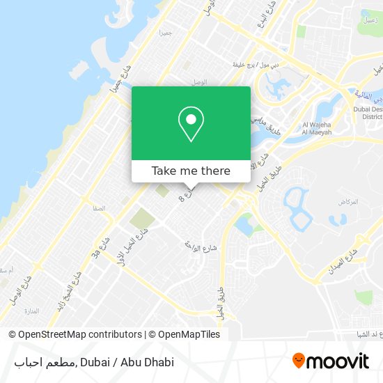 مطعم احباب map