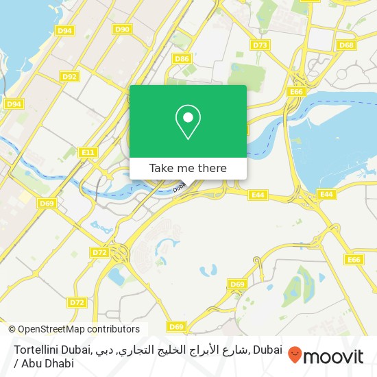 Tortellini Dubai, شارع الأبراج الخليج التجاري, دبي map