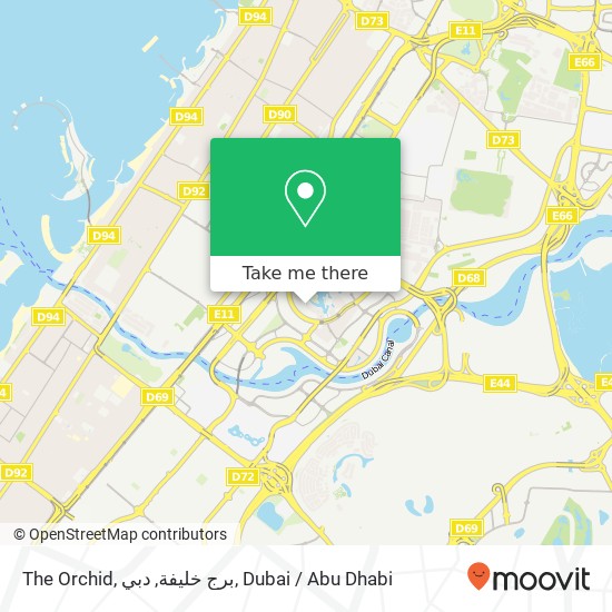 The Orchid, برج خليفة, دبي map