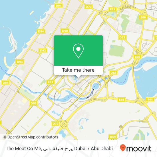 The Meat Co Me, برج خليفة, دبي map