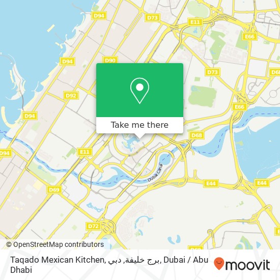 Taqado Mexican Kitchen, برج خليفة, دبي map