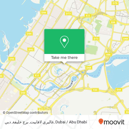 غاليري لافاييت, برج خليفة, دبي map