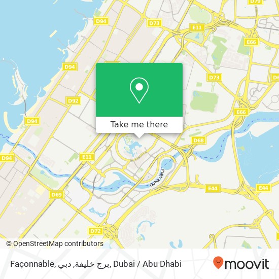 Façonnable, برج خليفة, دبي map