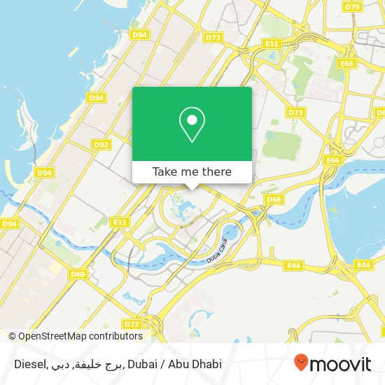 Diesel, برج خليفة, دبي map