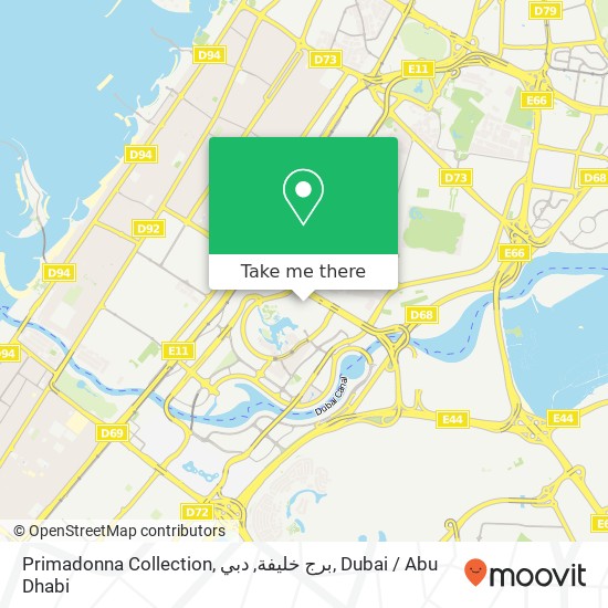 Primadonna Collection, برج خليفة, دبي map