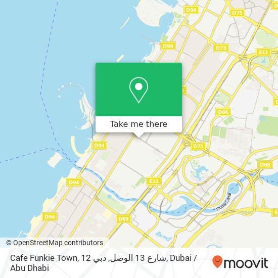 Cafe Funkie Town, 12 شارع 13 الوصل, دبي map