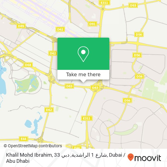 Khalil Mohd Ibrahim, 33 شارع 1 الراشدية, دبي map