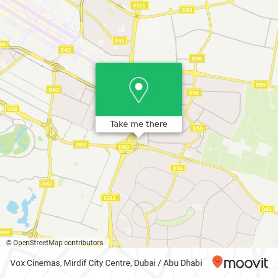 Vox Cinemas, Mirdif City Centre map