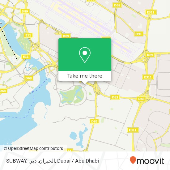 SUBWAY, الخيران, دبي map