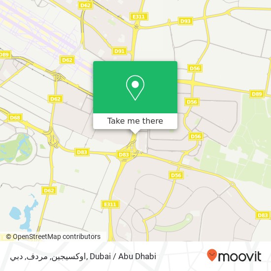 اوكسيجين, مردف, دبي map