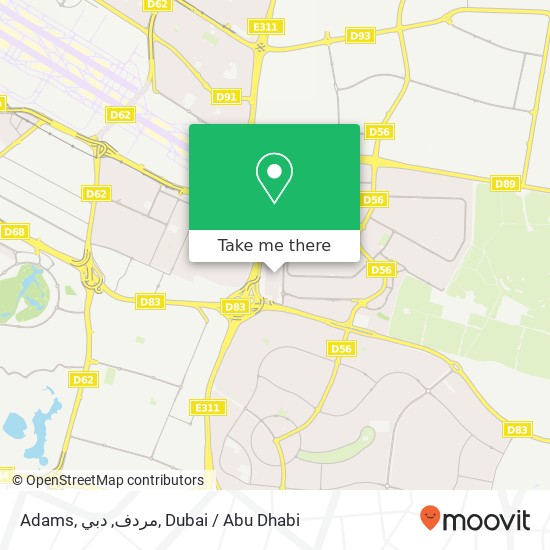 Adams, مردف, دبي map