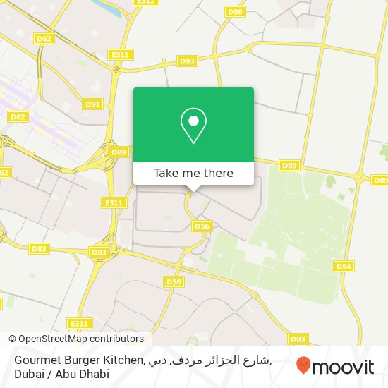 Gourmet Burger Kitchen, شارع الجزائر مردف, دبي map