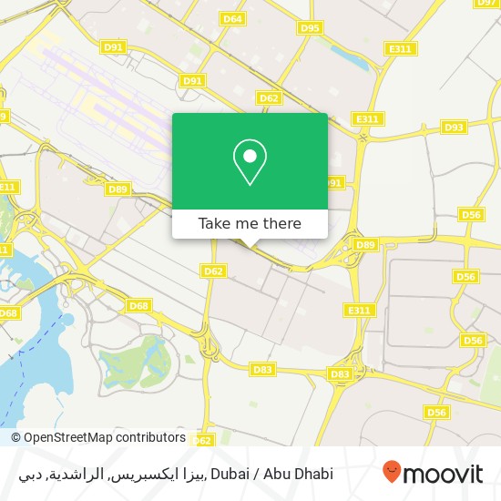 بيزا ايكسبريس, الراشدية, دبي map