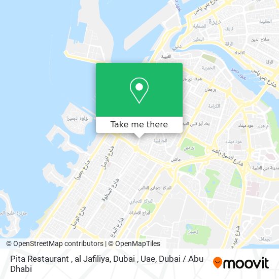 Pita Restaurant , al Jafiliya, Dubai , Uae map