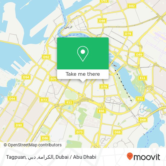 Tagpuan, الكرامة, دبي map