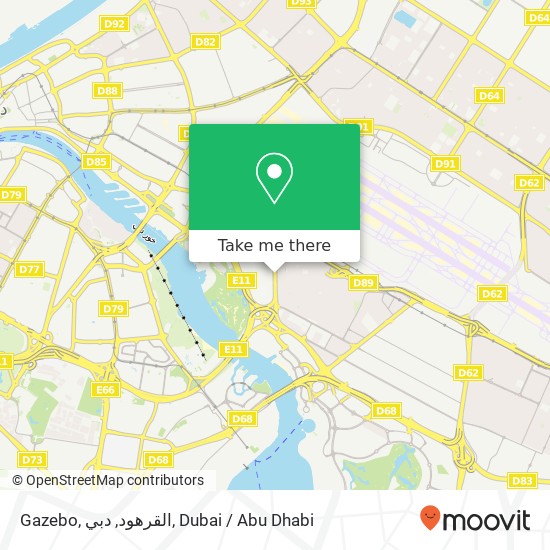 Gazebo, القرهود, دبي map