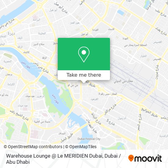 Warehouse Lounge @ Le MERIDIEN Dubai map