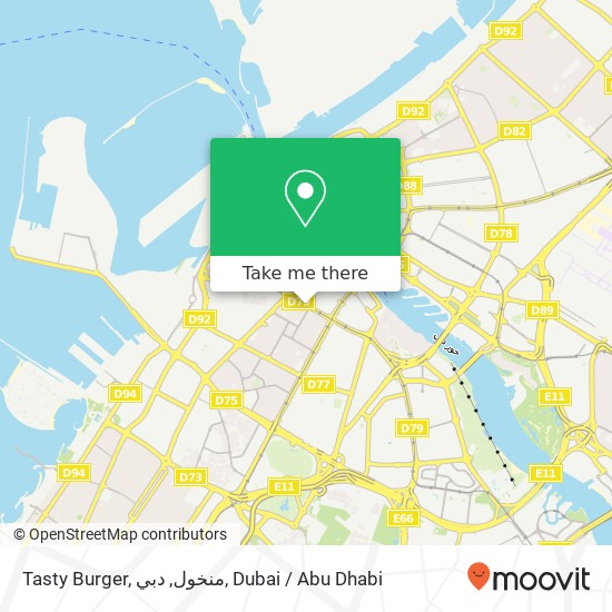 Tasty Burger, منخول, دبي map