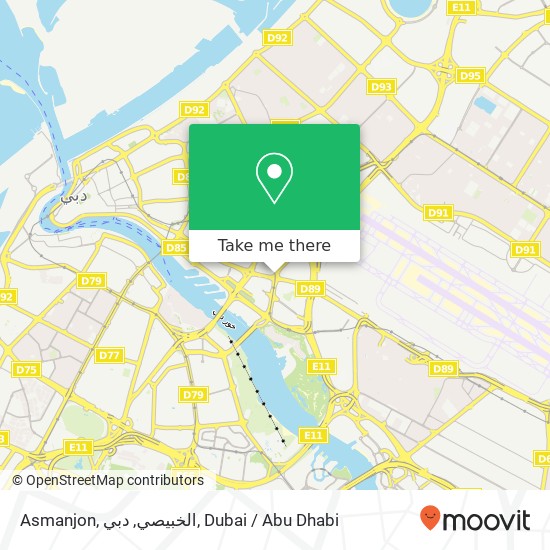 Asmanjon, الخبيصي, دبي map