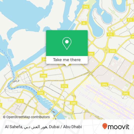 Al Sahefa, هور العنز, دبي map