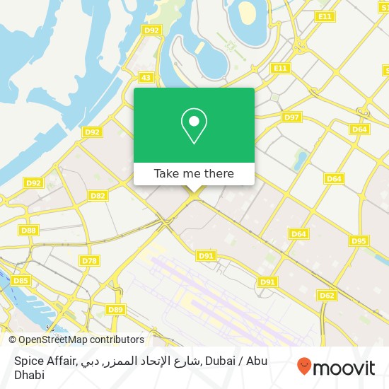 Spice Affair, شارع الإتحاد الممزر, دبي map
