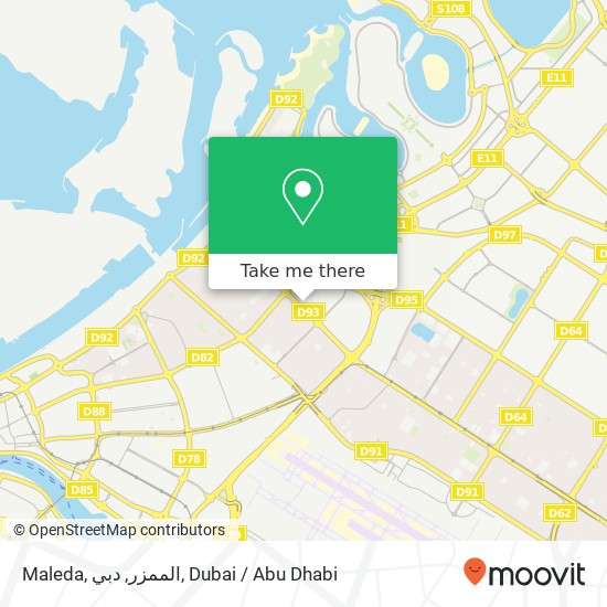 Maleda, الممزر, دبي map