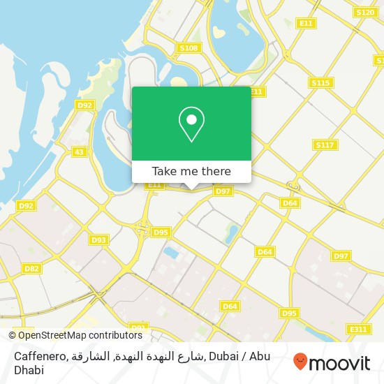 Caffenero, شارع النهدة النهدة, الشارقة map