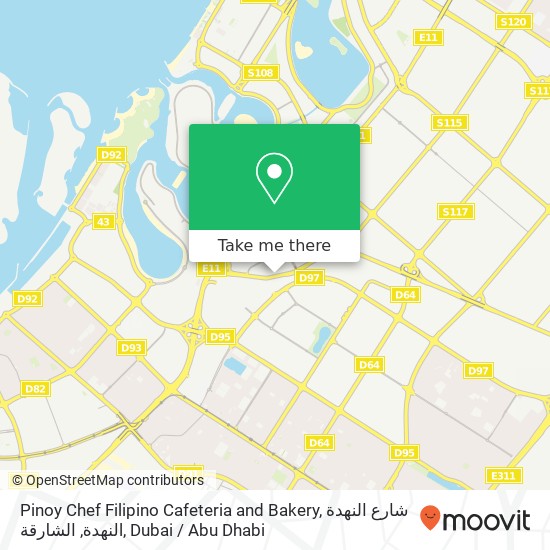 Pinoy Chef Filipino Cafeteria and Bakery, شارع النهدة النهدة, الشارقة map