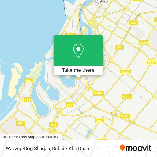 Wazzup-Dog Sharjah map