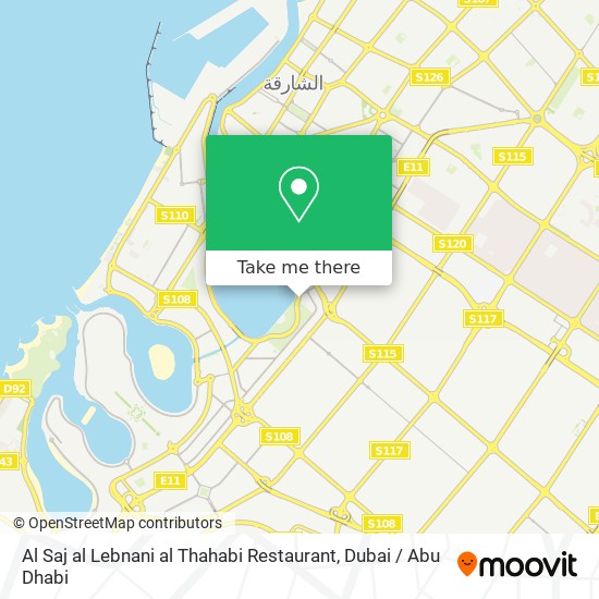 Al Saj al Lebnani al Thahabi Restaurant map