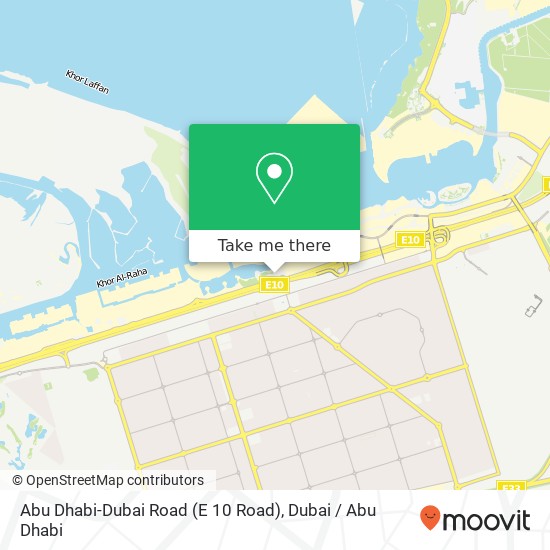 Abu Dhabi-Dubai Road (E 10 Road) map